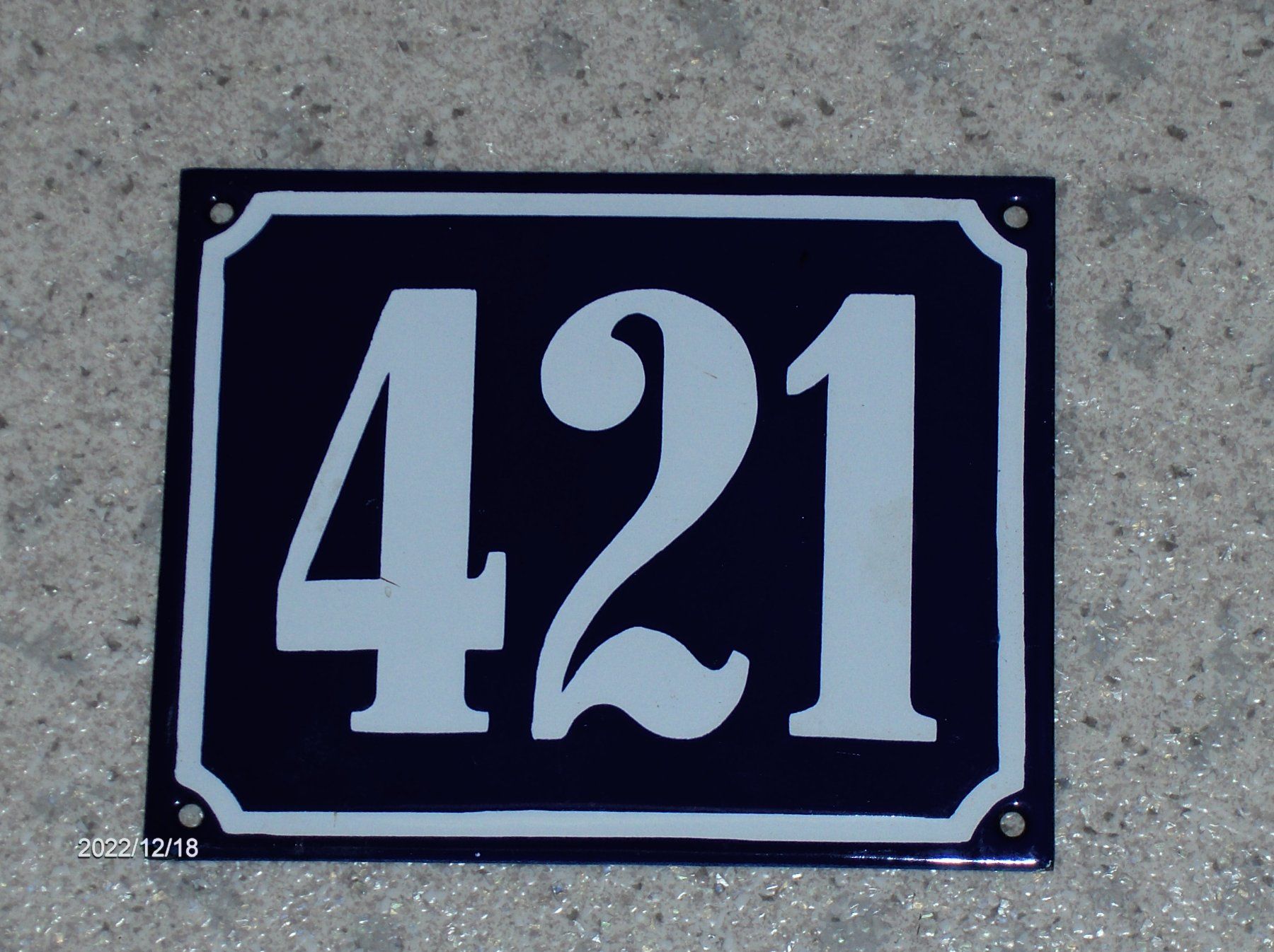 Insegne: Email Emailschild neu Haus Nummer 421 Schild Versand Möglich – Nuovo (secondo la descrizione) da Schlattingen venduto da Schmidi50 2