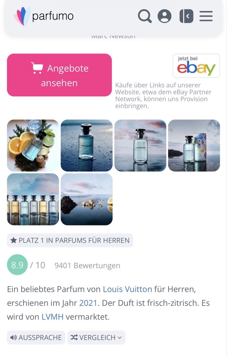 Louis Vuitton Profumi & Eau de Toilette: Louis Vuitton Imagination Eau de Parfum 100ml – Nuovo (secondo la descrizione) da Rümlang venduto da Watch9999 3