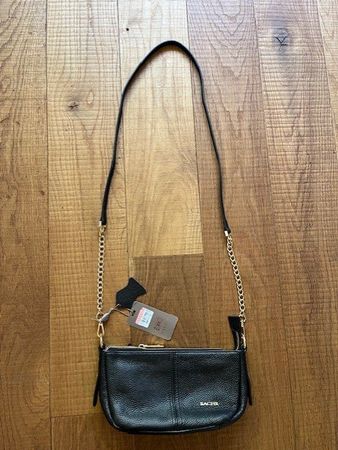 Handtasche SACHS Leder - Farbe Schwarz ***NEU*** 🖤💛🖤