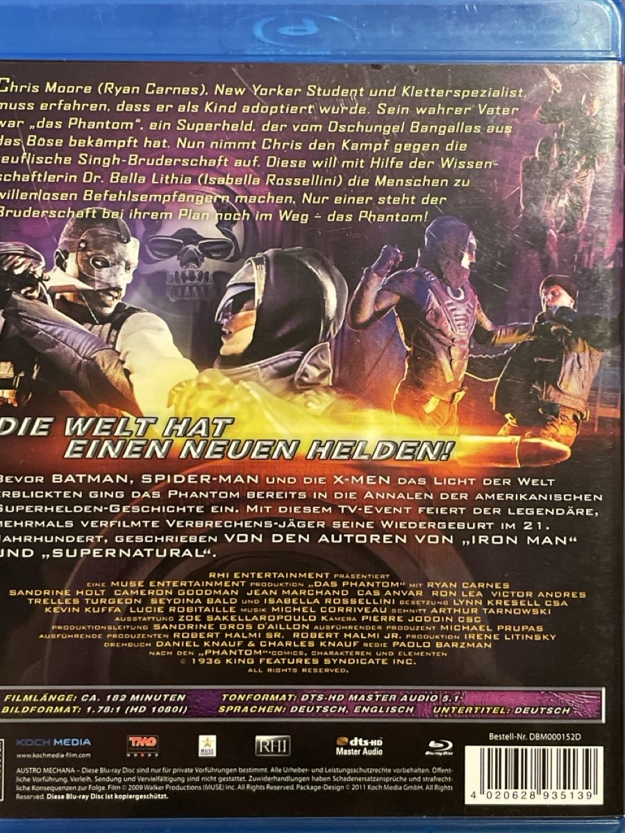 Tutti i DVDs: Das Phantom (1996) – Usato da Waldenburg venduto da Gonzo8 1