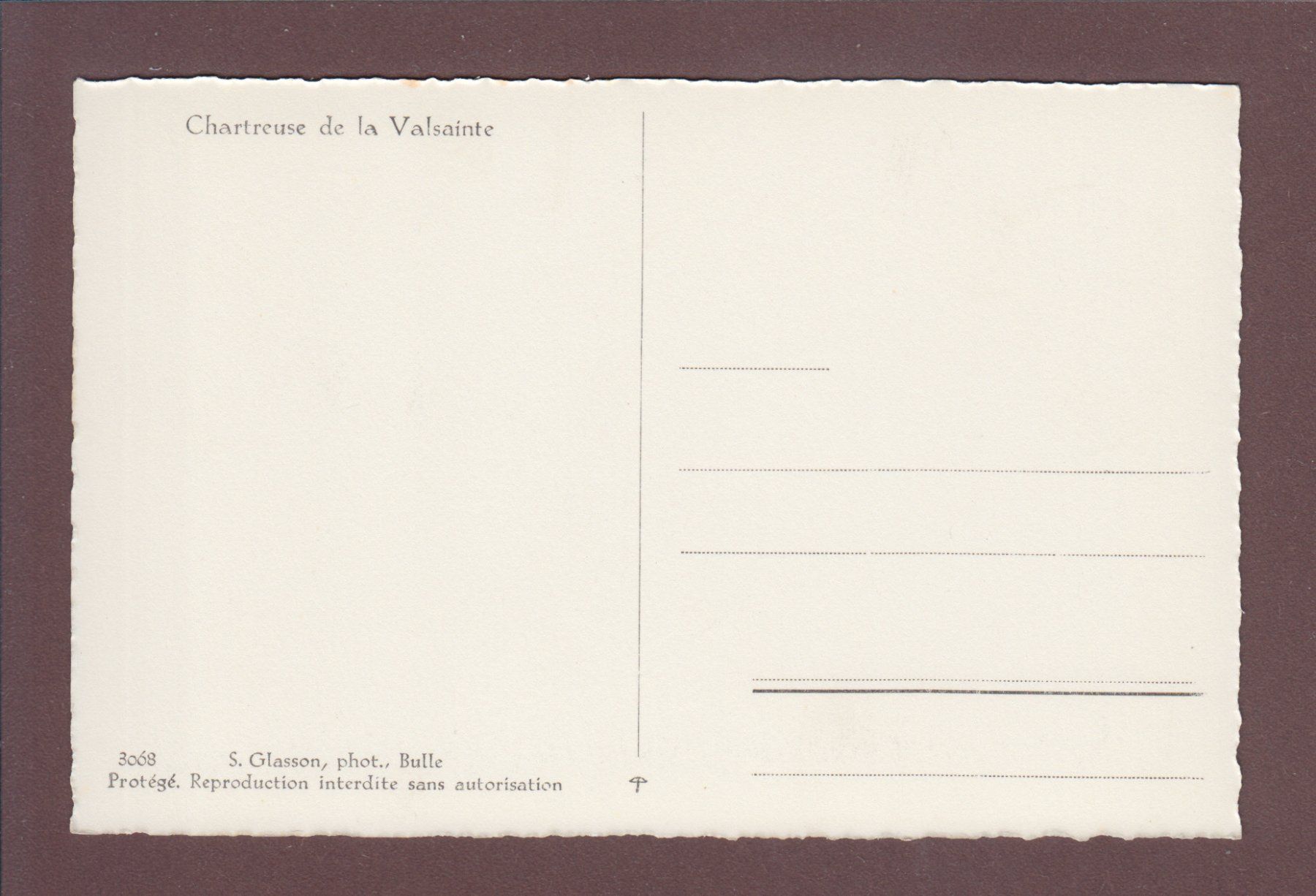 Cartoline postali: Chartreuse de LA VALSAINTE – Usato da Pully venduto da nicecards 1