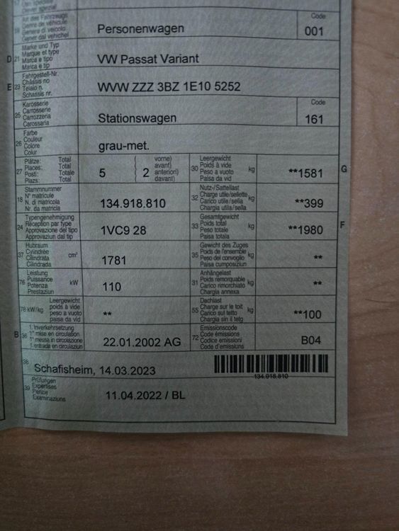 VW PASSAT 1.8T 1