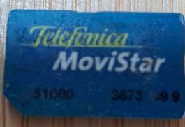 Carte téléphonique Telefonica MoviStar 