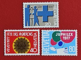 WERBEMARKEN SATZ 586 - 588 1977** POSTFRISCH