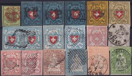 1845-1863, Altschweiz-Sammlung, QUALITÄT! Kat: 44'500.-+