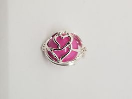 Engelrufer Filigran Herz mit Rosa Klangkugel