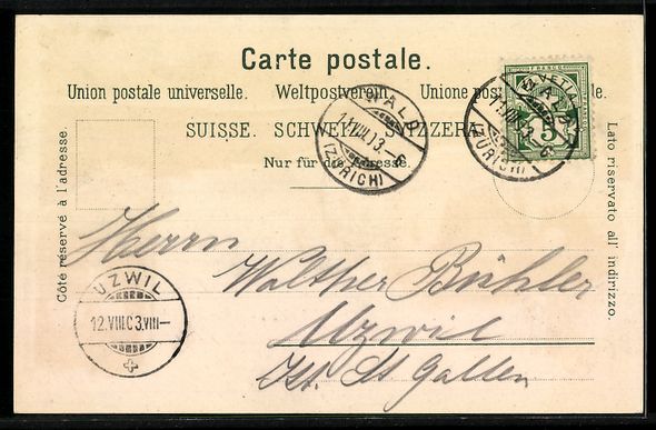 Cartoline postali: Litho Bachtel, Gasthaus mit Aussichtstur – Usato da Berlin venduto da bartko-reher 1