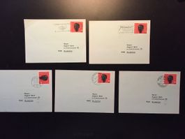 Pro Patria 1973 auf Postkarten - 5 Stück