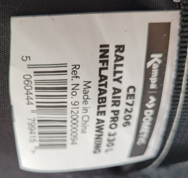 Dometic Kampa Rally Air Pro 330L Luftvorzelt - !!neuwertig!! (Gebraucht ...