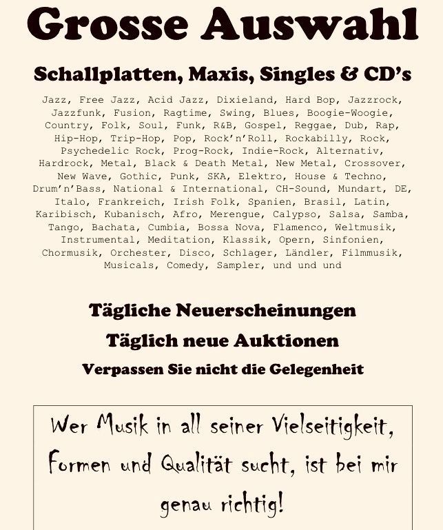 Vinyles: Cabaret Rotstift - Gseit Isch Xeit LP – Neuf (Voir description) à Wettingen par 12.Zoll.Vinyl 7