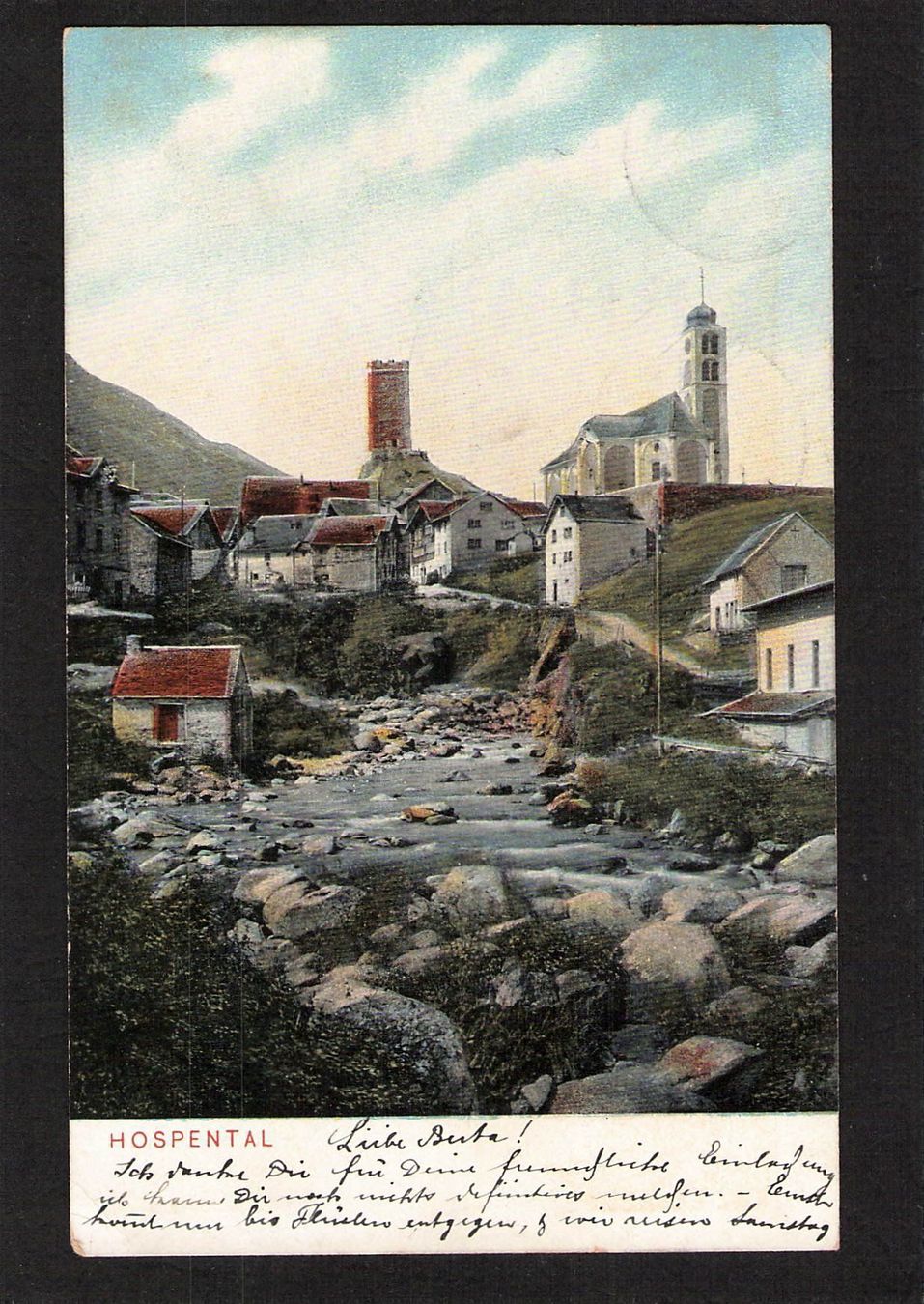 Cartoline postali: #Hospental UR , gel. 1906 – Usato da Reichenburg venduto da Pipo-67