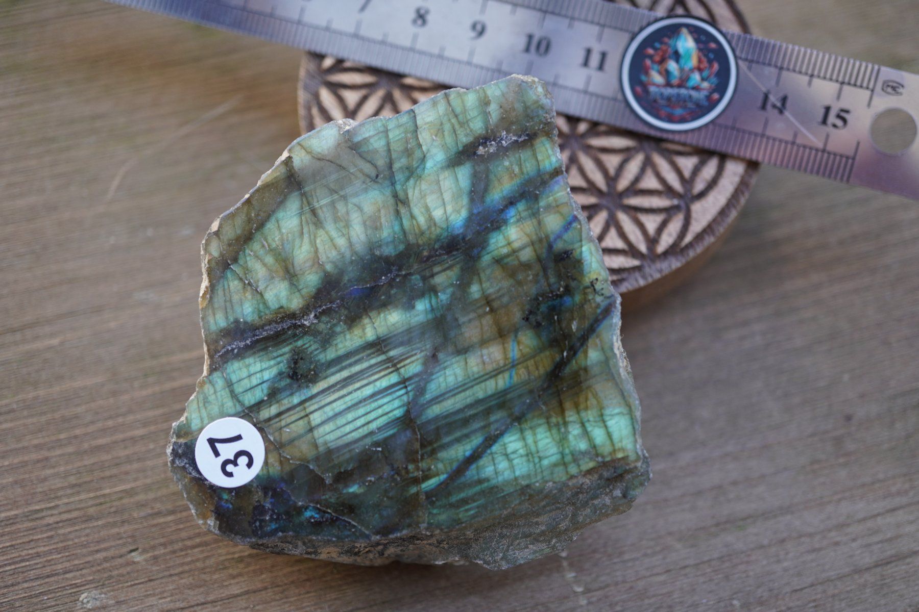 Minerali & Pietre curative: Labradorit  Scheibe   Räumung  Topstone  ab  1.- – Nuovo e nell'imballaggio originale da Eschenbach SG venduto da topstone 6