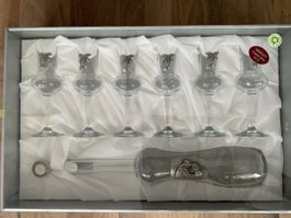 Ardeco Likörgläser Set 6 Stück+ Karaffe mit Deko neuwertig