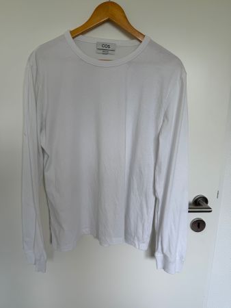 Langarmshirt COS weiss Baumwolle
