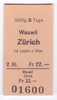 Billette Wauwil - Zürich