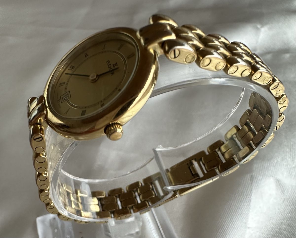 Edox Orologi: Edox Quart vergoldet, Swiss Made – Usato da Untersiggenthal venduto da TimeandShine 2