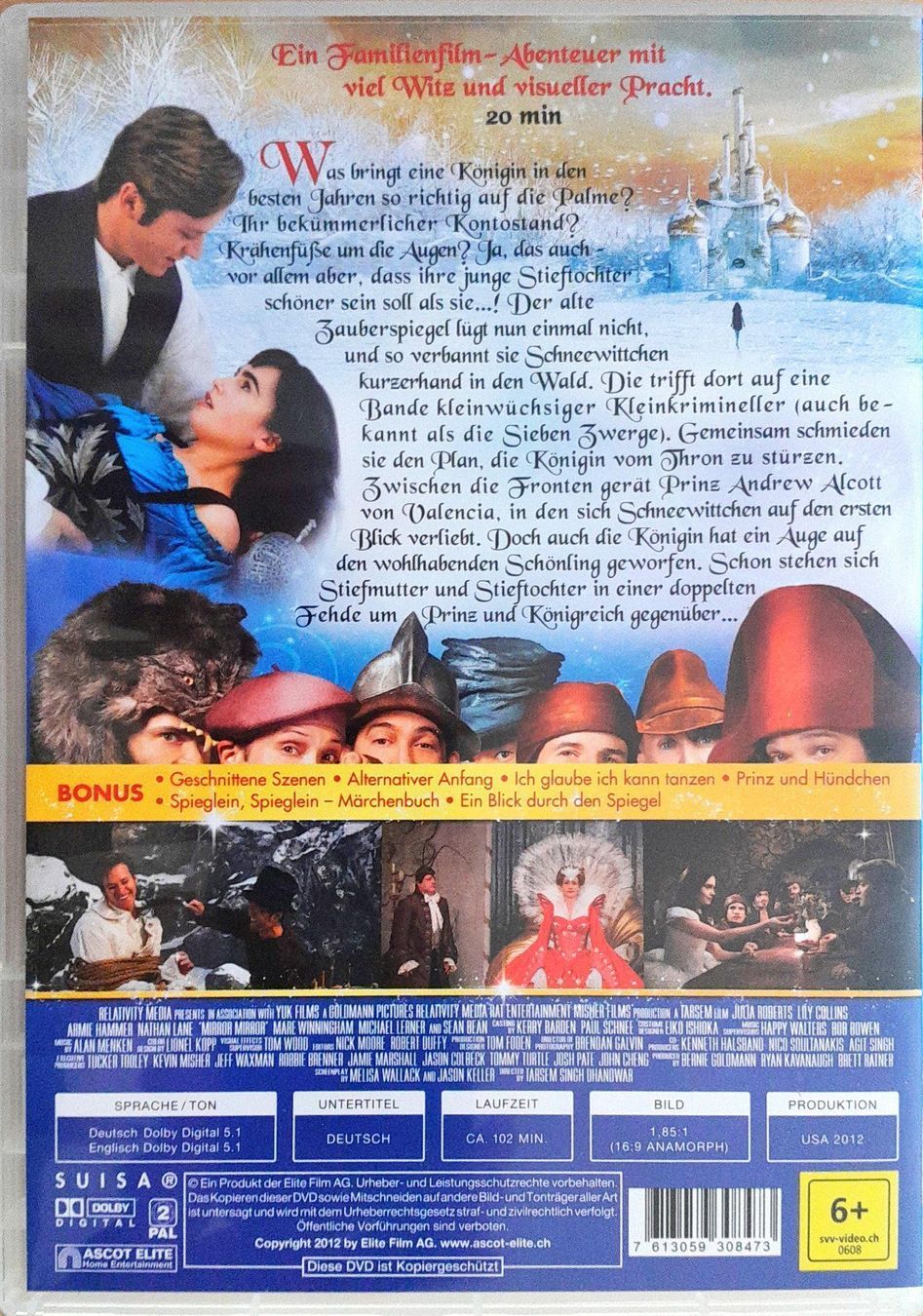 Alle DVDs: SPIEGLEIN SPIEGLEIN (2011) ...GESCHICHTE VON SCHNEEWITTCHEN – Gebraucht aus Gelterkinden von Tri-Tra-Trallala 1