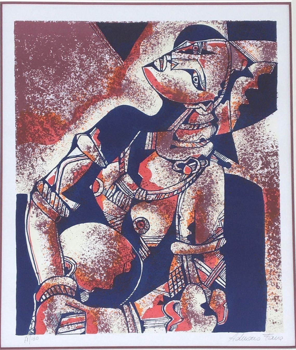 Grafica & Litografie: ADRIANO VAVA 1940 MIT RAHMEN – Usato da Gersau venduto da grafik-kunst 1
