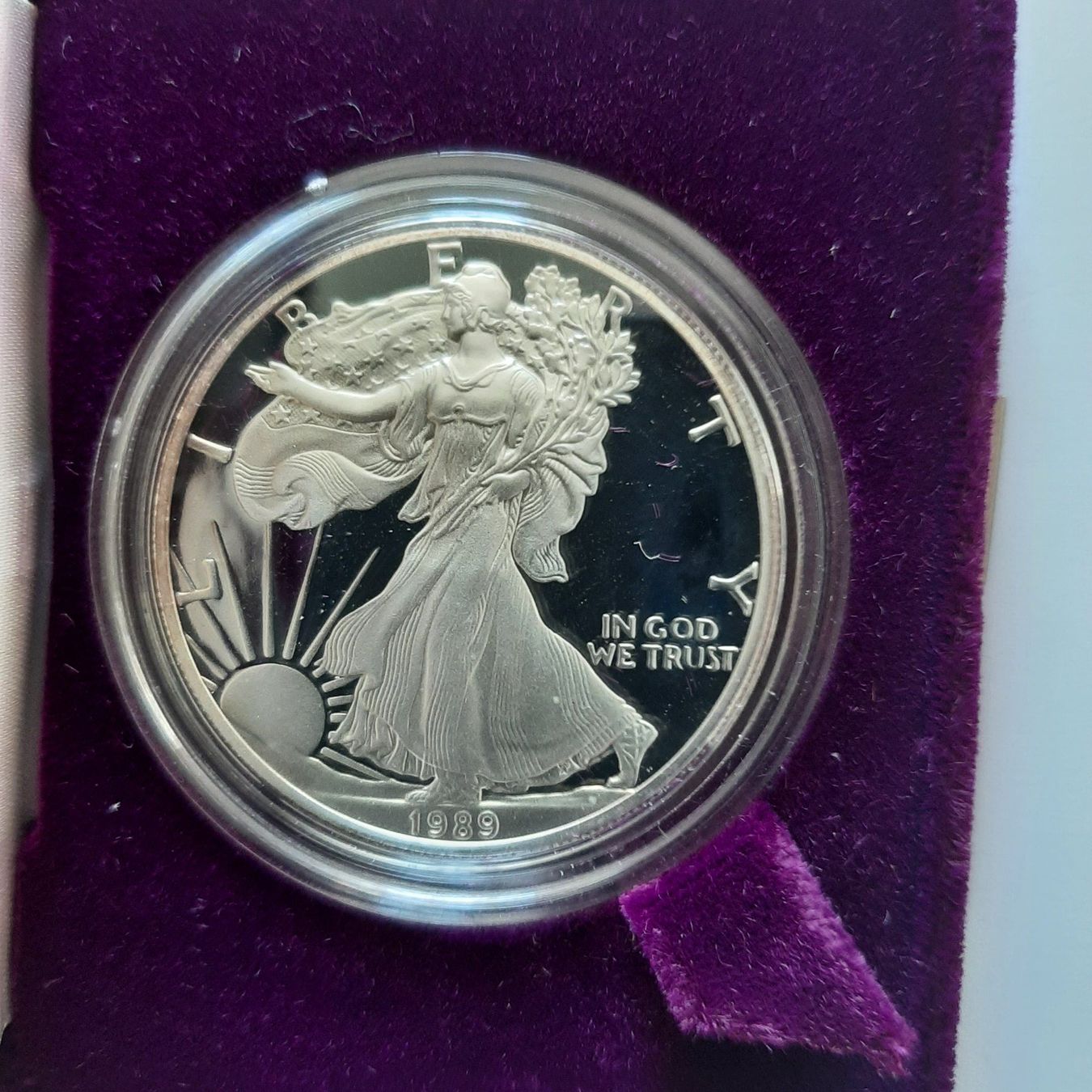 Tutti le monete: 1 oz American Eagle Proof 1989 en boîtier – Nuovo e nell'imballaggio originale da Carouge GE venduto da cecob0909 3