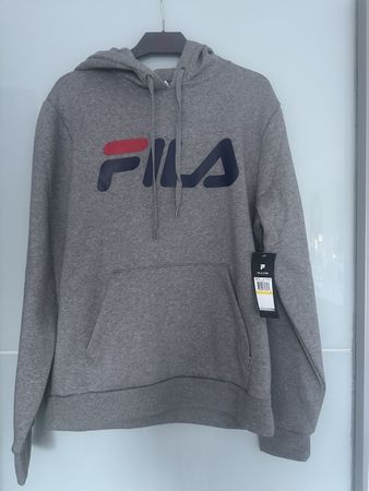 Sweat à capuche Fila gris avec logo neuf avec étiquette