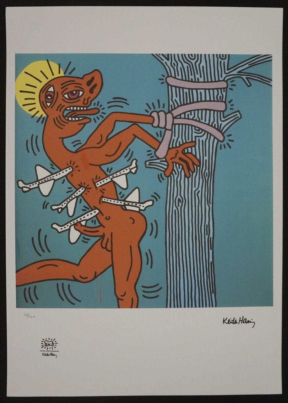 Foto & Immagini: KEITH HARING   HANNUMMERIERT DRUCKSIGNIERT – Usato da Gersau venduto da grafik-kunst