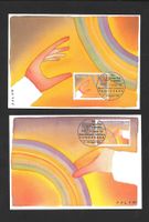 2 Maximumkarten UPU (D X) Serie 17-18 Sonderstempel 1999