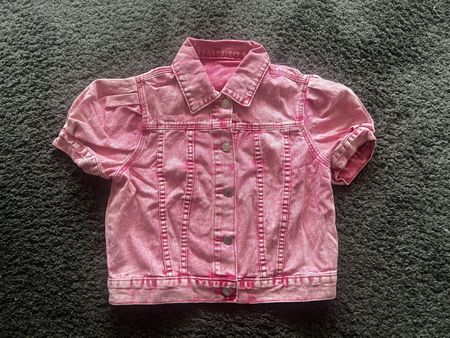 Pinke Jeansjacke im Sommerstil, Grösse S