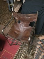 Ledersessel Metallgestell braun gebraucht
