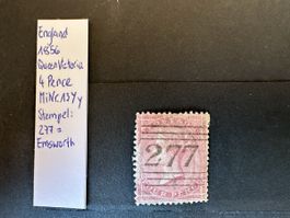 England - 1856 Queen Victoria 4p Mi 13Yy KW 220.- kleiner Ri