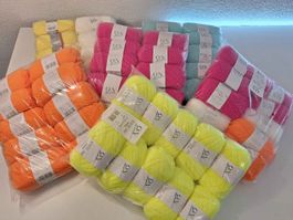 Wolle Garn ON Line verschiedene Farben Konvolut