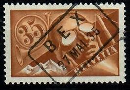 Flugpost 35 Rappen, gestempelt, SBK F 6