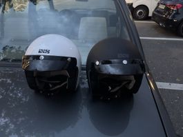 vespa helm IXS Jethelm Set schwarz und weiss, Grössen m + s