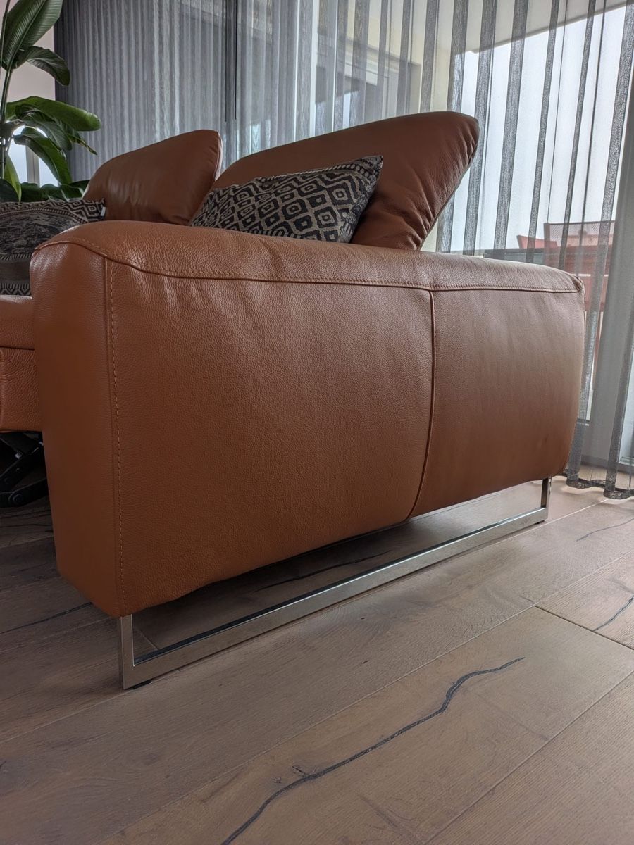 Divani: Ledersofa mit Relaxfunktion, braun / cognac – Usato da Gächlingen venduto da viviennenevi 3