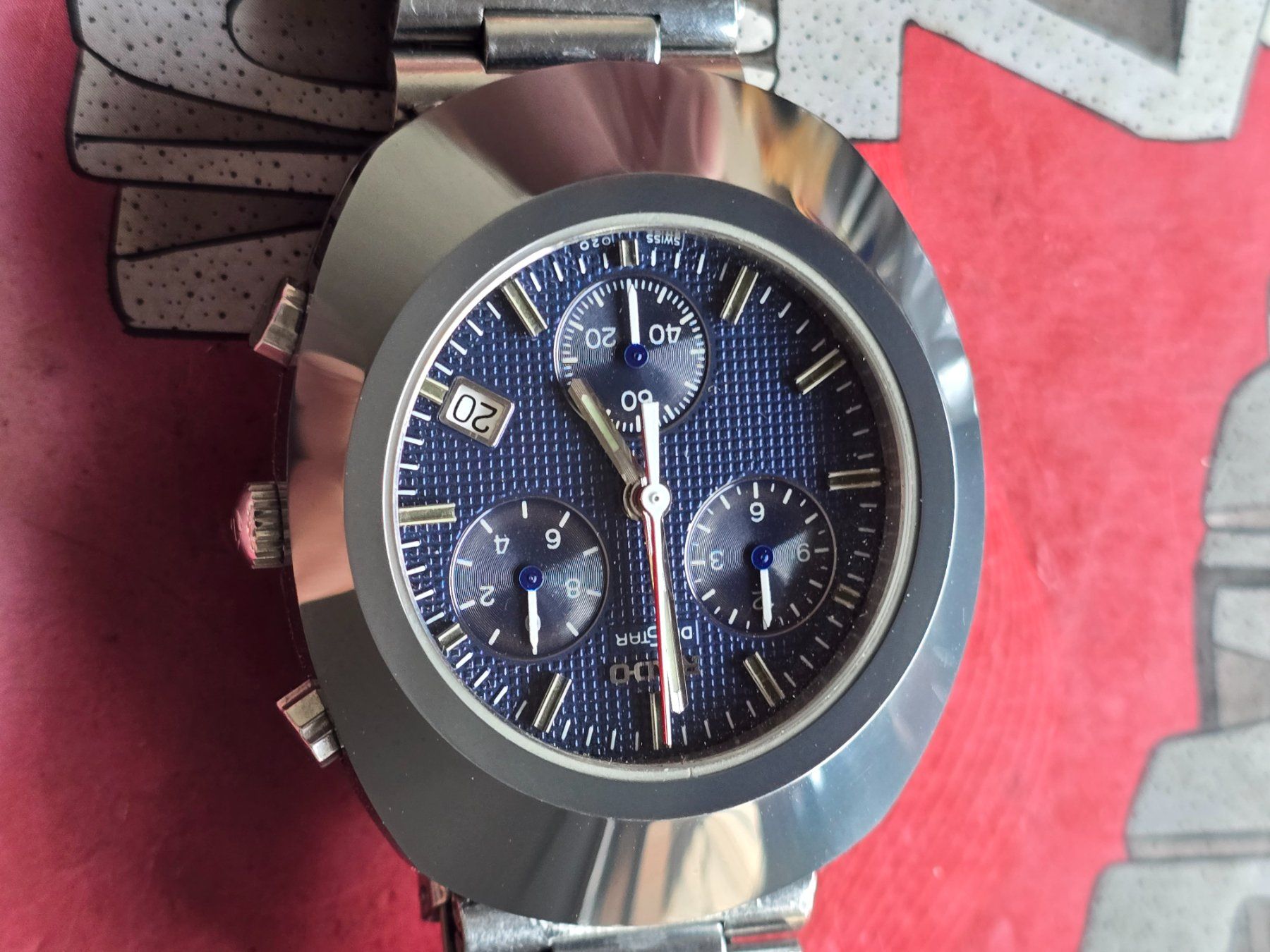 Rado Orologi: 704 Rado Diastar Date Chronograph Wunderschoen – Usato da Muri AG venduto da Corredor 4