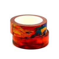 Washi Tape in Rotorange und Indigo