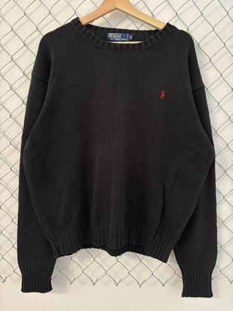 90’s Vintage Ralph Lauren Black Knit Size XL