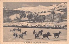 GRUSS aus ST. MORITZ, SKIJÖRING 1918