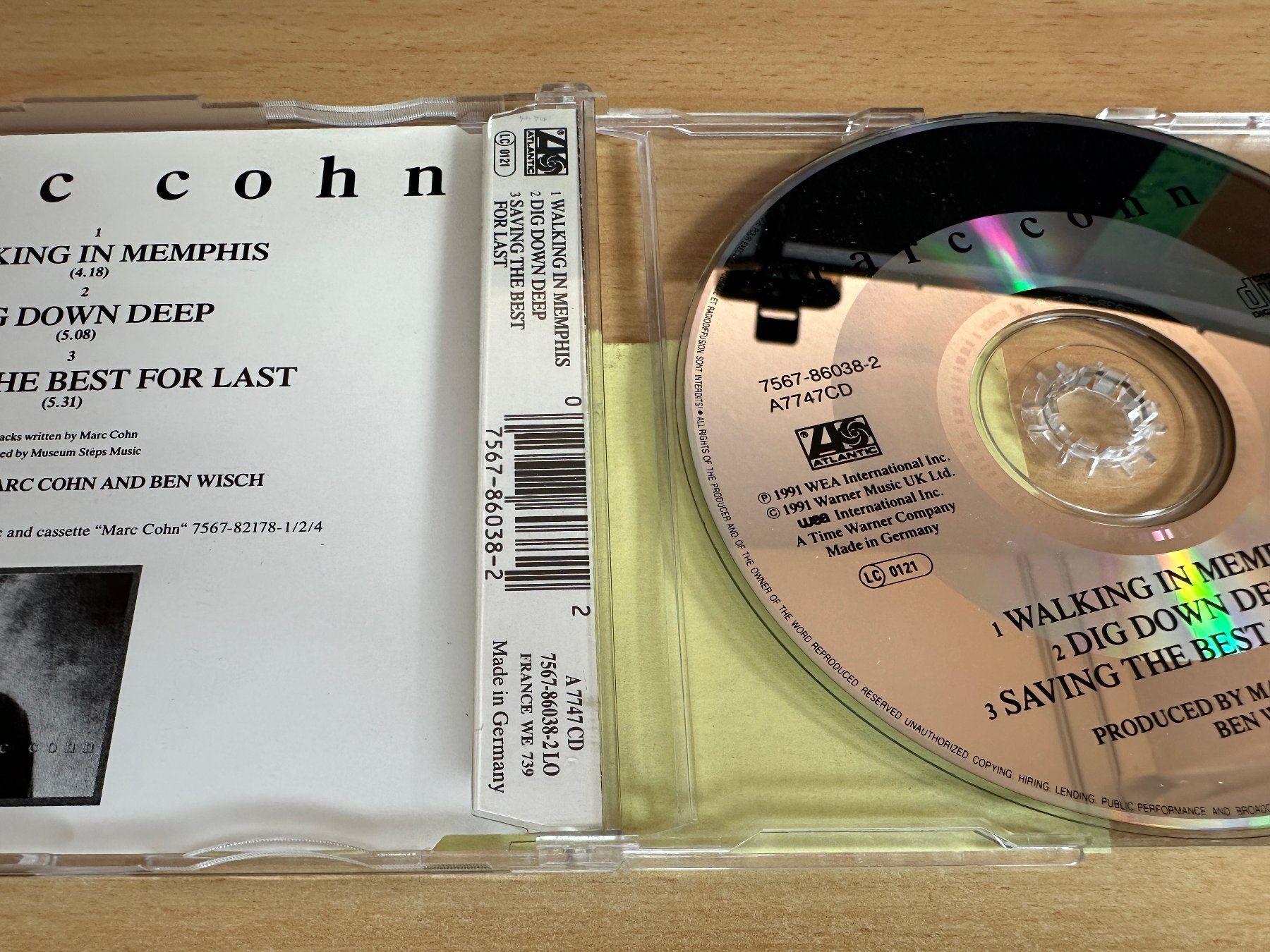 CD: Marc Cohn – Walking In Memphis - Single CD – Usato da Rikon im Tösstal venduto da Alpenmutz 1