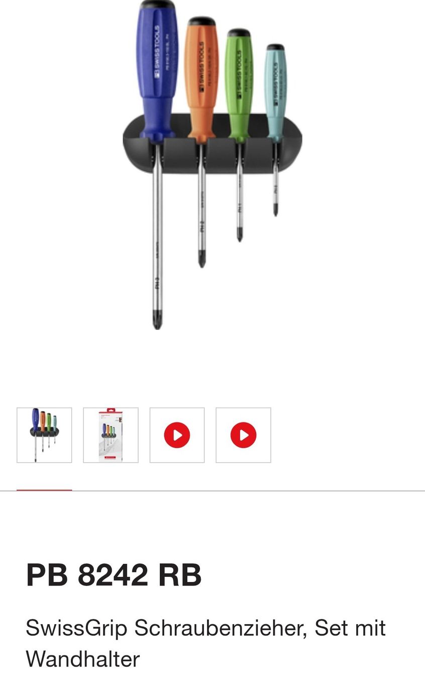 PB Swiss Tools Alle Werkzeuge: Swisstool Schraubenzieher Set mit Wandhalterung – Neu (gemäss Beschreibung) aus Niederneunforn von wip_dmq9 3