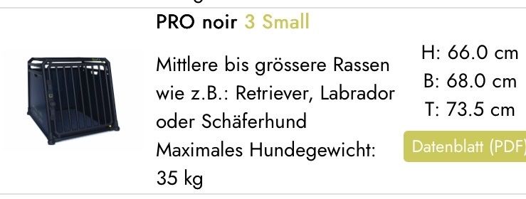 4pets Käfige, Transport & Sicherheit: 4pets Pro Noir 3 S Hundebox – Neu (gemäss Beschreibung) aus Dietlikon von Luna77 9