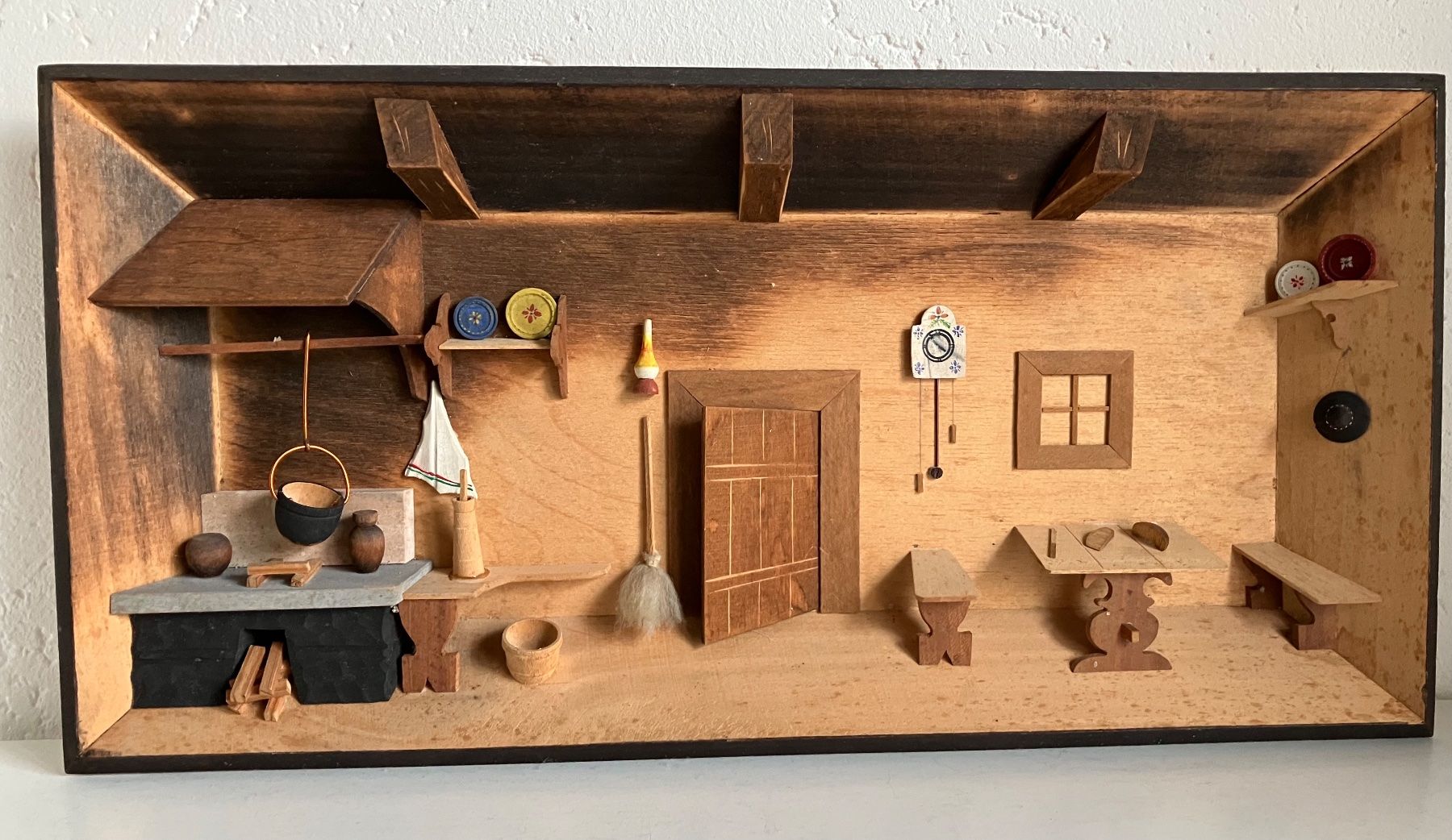 Tutte le decorazioni: Alte Bauernstube Diorama Kunst Wand Dekor – Usato da Niederglatt ZH venduto da maggie25