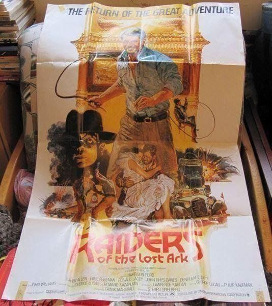 Raiders of the Lost Ark Vintage 1981 Quad UK Poster 27x41