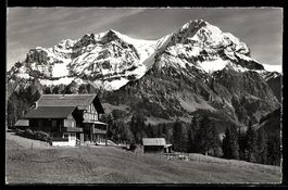 AK Adelboden, Pension-Restaurant Schermtanne mit Grosslohner