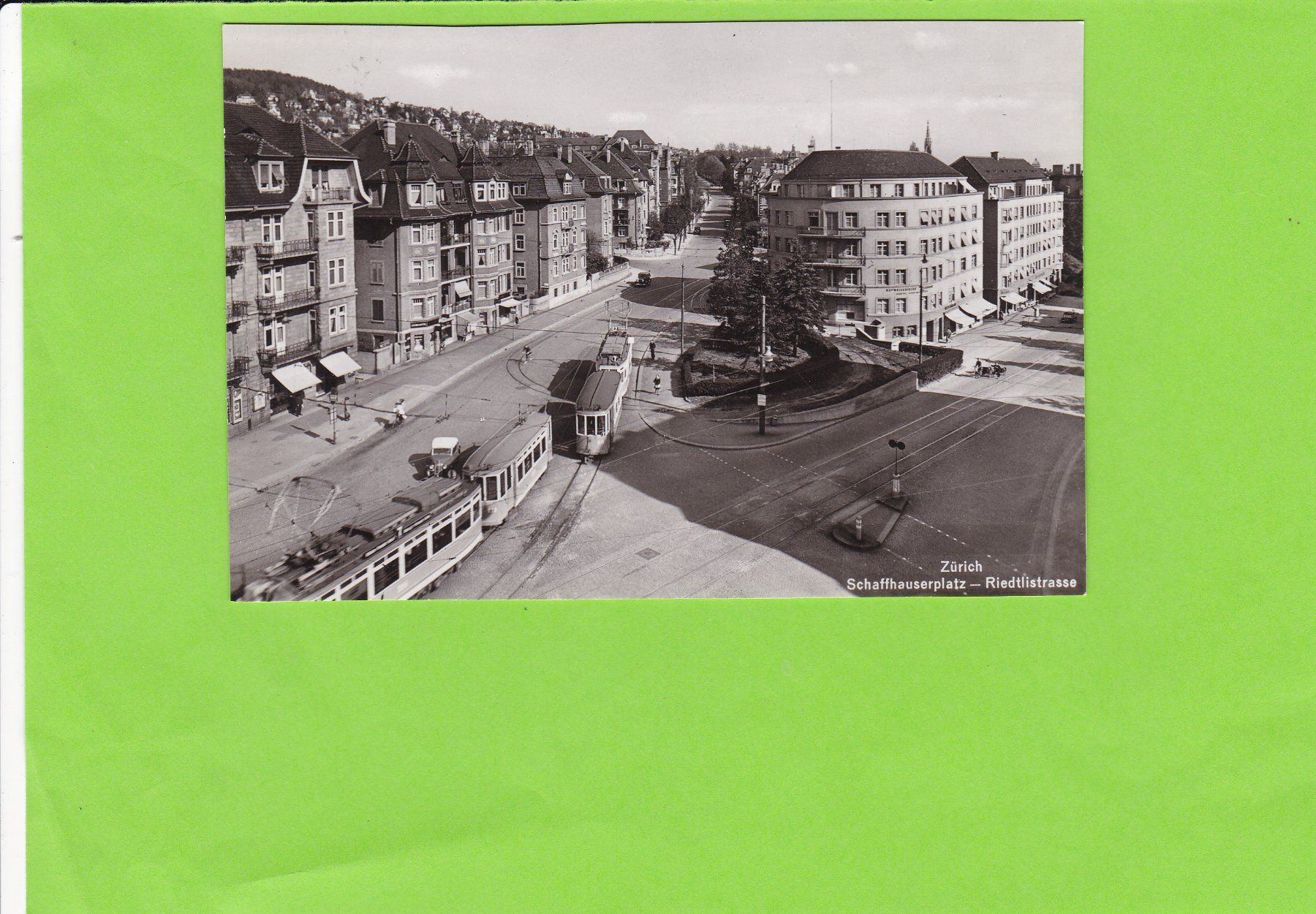 Cartoline postali: Zürich-Schaffhauserplatz-Tram – Usato da St. Peterzell venduto da neckertal