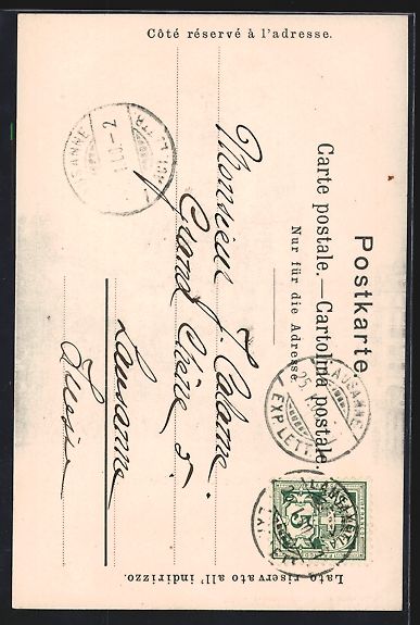 Cartoline postali: AK Lausanne, Cathédrale, 1900 – Usato da Berlin venduto da bartko-reher 1