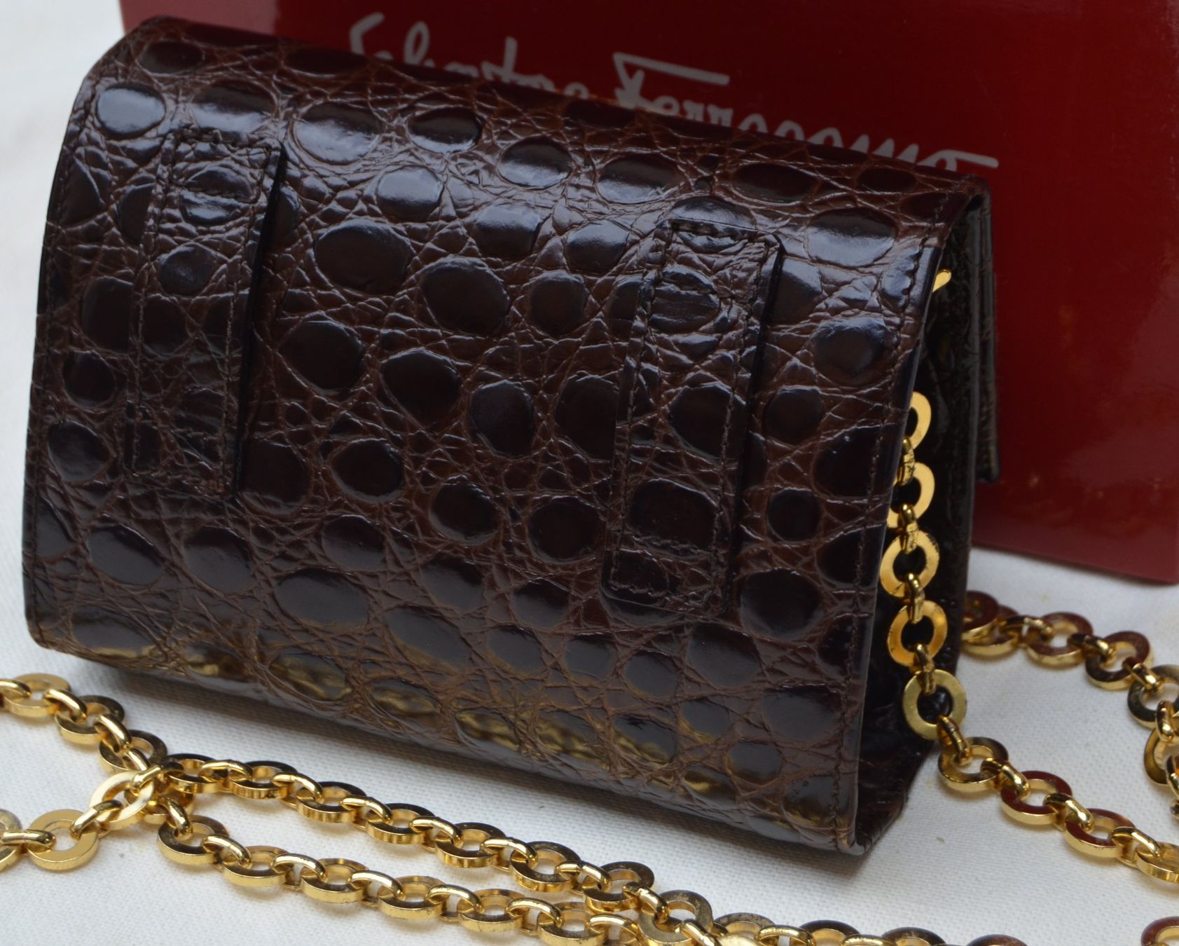 Salvatore Ferragamo Borse da donna: Salvatore Ferragamo Croco Tasche / sac – Usato da Collonges venduto da Auganien 4