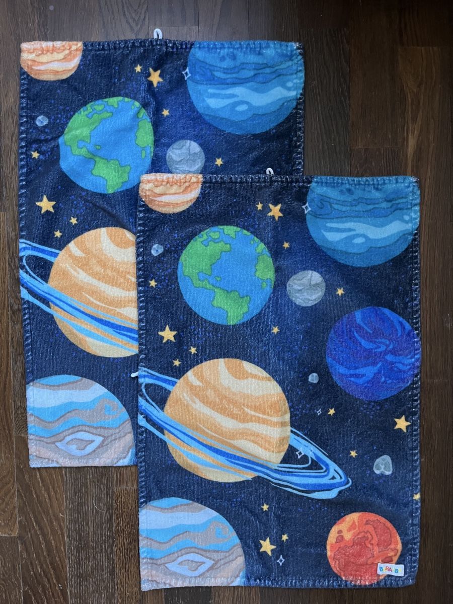 Teli da bagno: 2, Babauba Space Hand Towels – Usato da Cham venduto da 9inches
