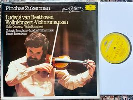 Beethoven Violinkonzert Violinromanzen Zuckerman LP 🛀