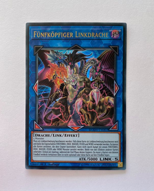 Yu-Gi-Oh! Fünfköpfiger Linkdrache DUOV-DE007 Deutsch 1. Auflage Ultra