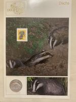 Numisbrief Tiere der Heimat Dachs Silber 999